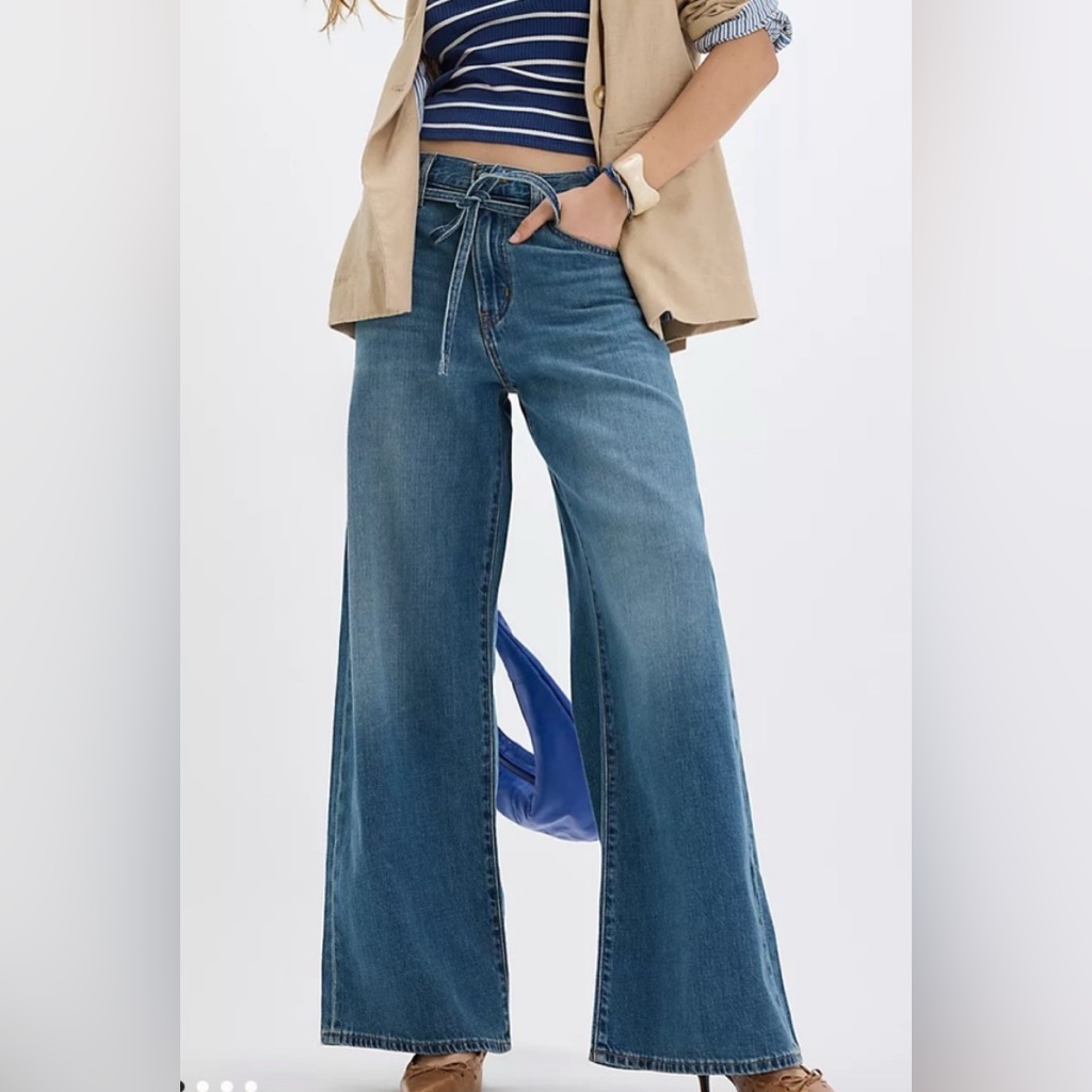 Levi's Blue Wide Leg Flare Jeans